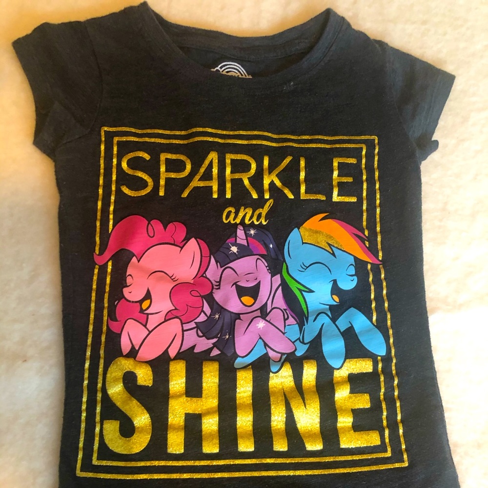 🌻My little pony Girls XS Heather grey tee